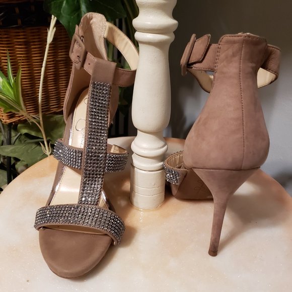 Jessica Simpson Barrera Jeweled T-Strap Sandals - Picture 6 of 11